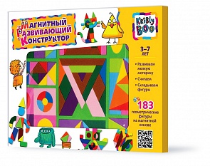 Конструктор магнитный развивающий, 183 детали	(Kribly Boo, 47085)